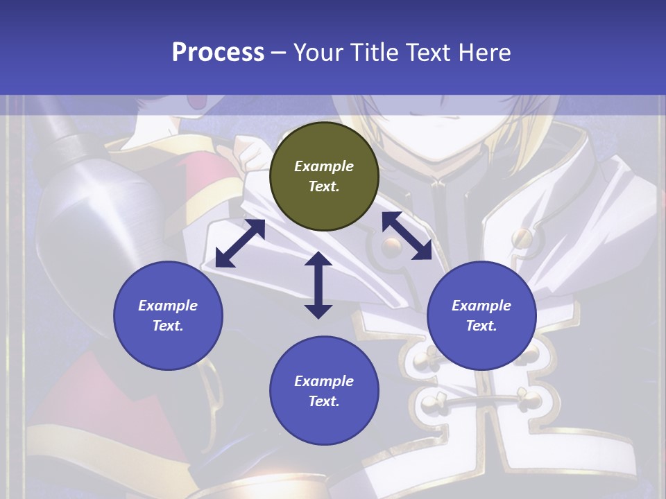 A Couple Of Anime Characters With A Blue Background PowerPoint Template