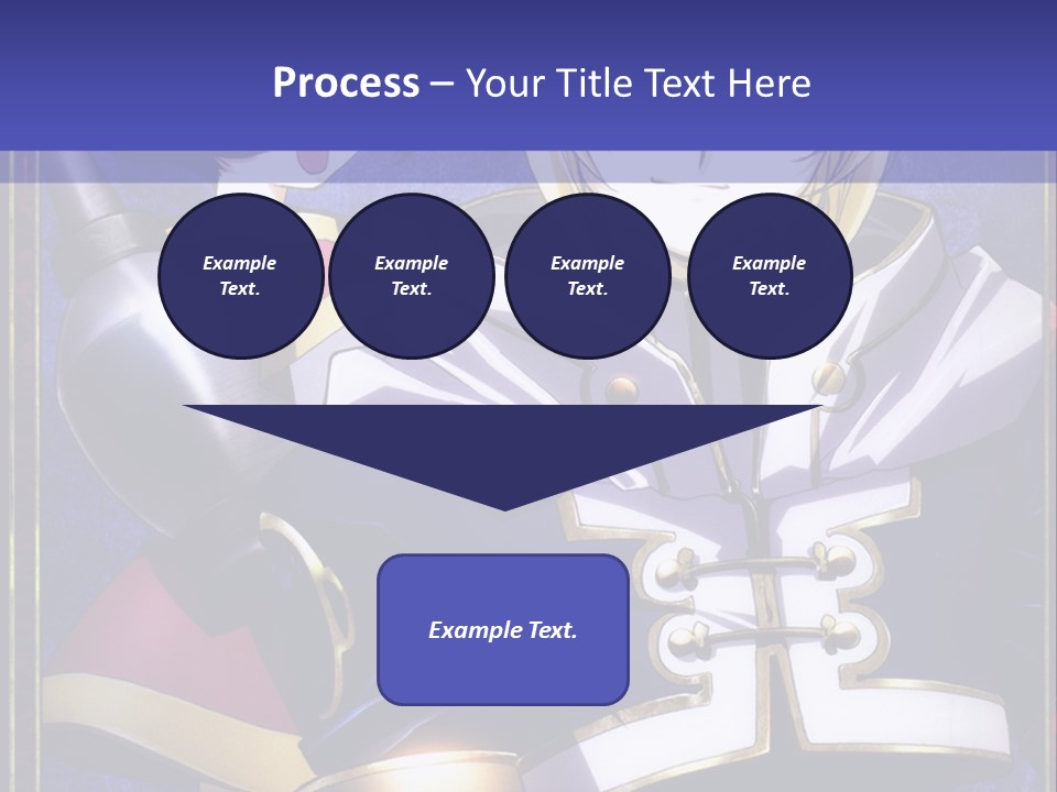 A Couple Of Anime Characters With A Blue Background PowerPoint Template