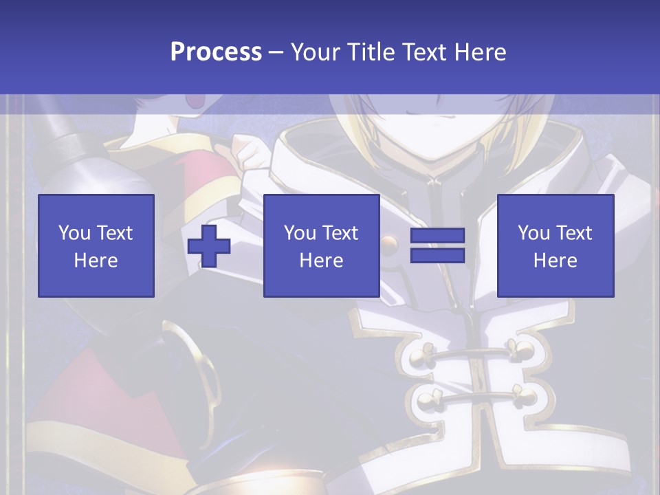 A Couple Of Anime Characters With A Blue Background PowerPoint Template