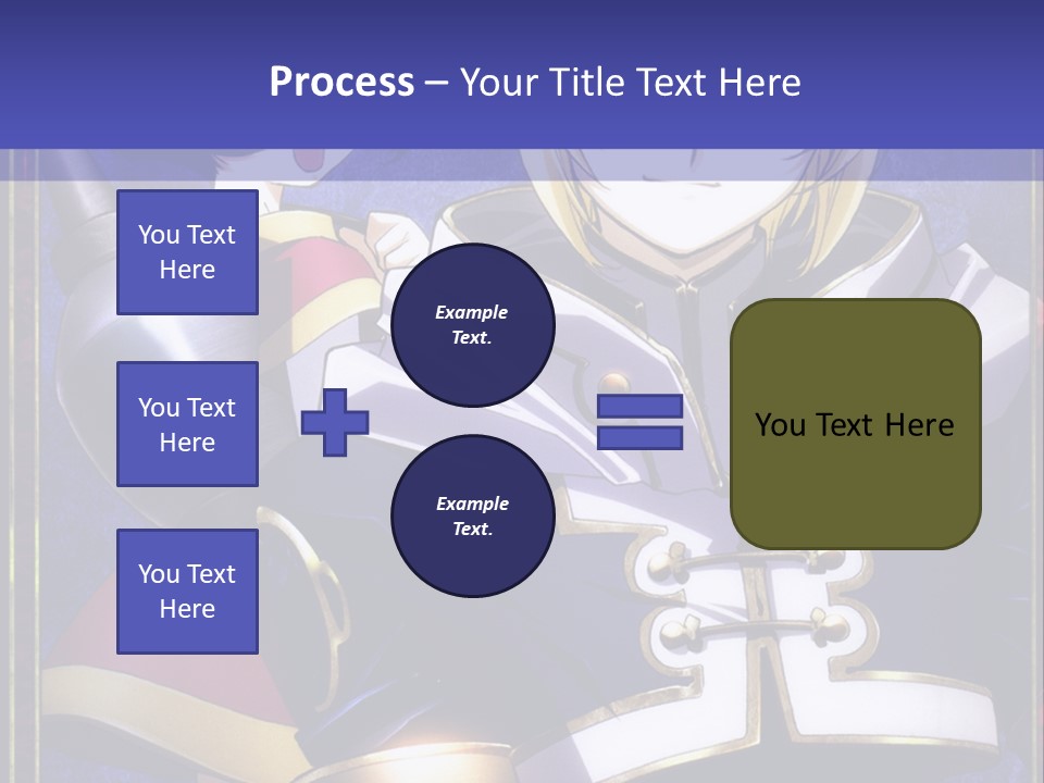 A Couple Of Anime Characters With A Blue Background PowerPoint Template