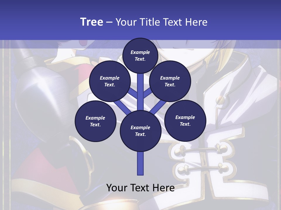 A Couple Of Anime Characters With A Blue Background PowerPoint Template