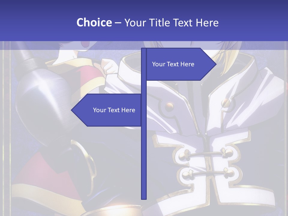 A Couple Of Anime Characters With A Blue Background PowerPoint Template