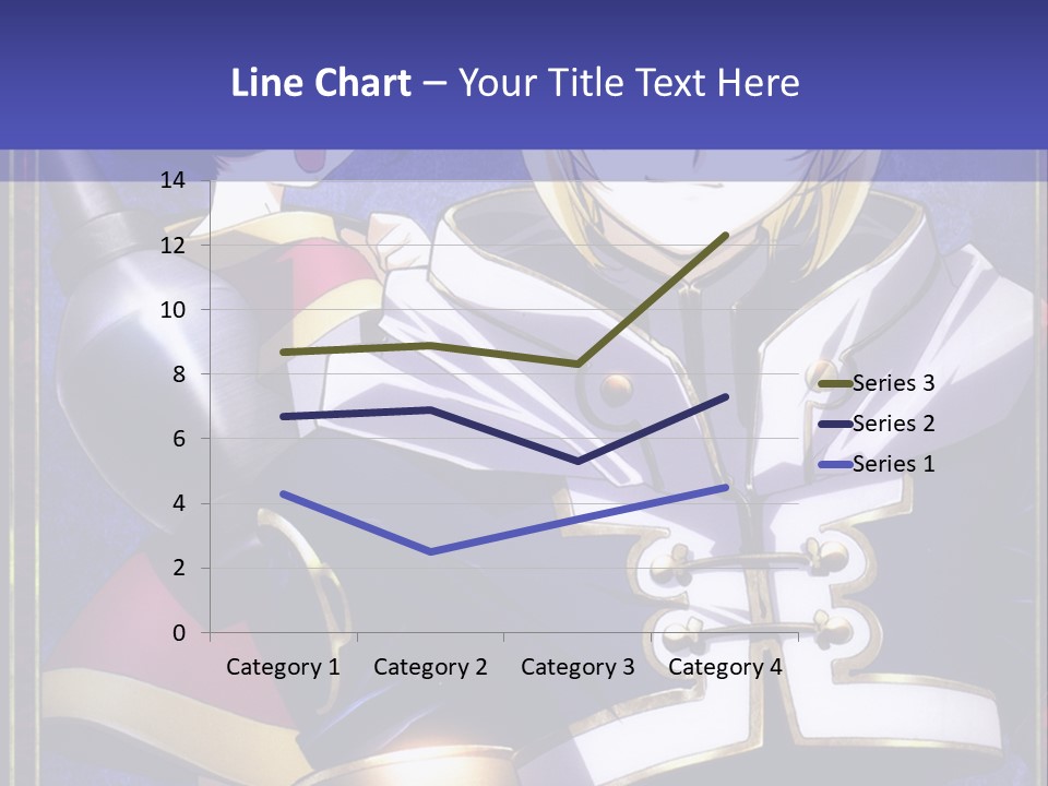 A Couple Of Anime Characters With A Blue Background PowerPoint Template