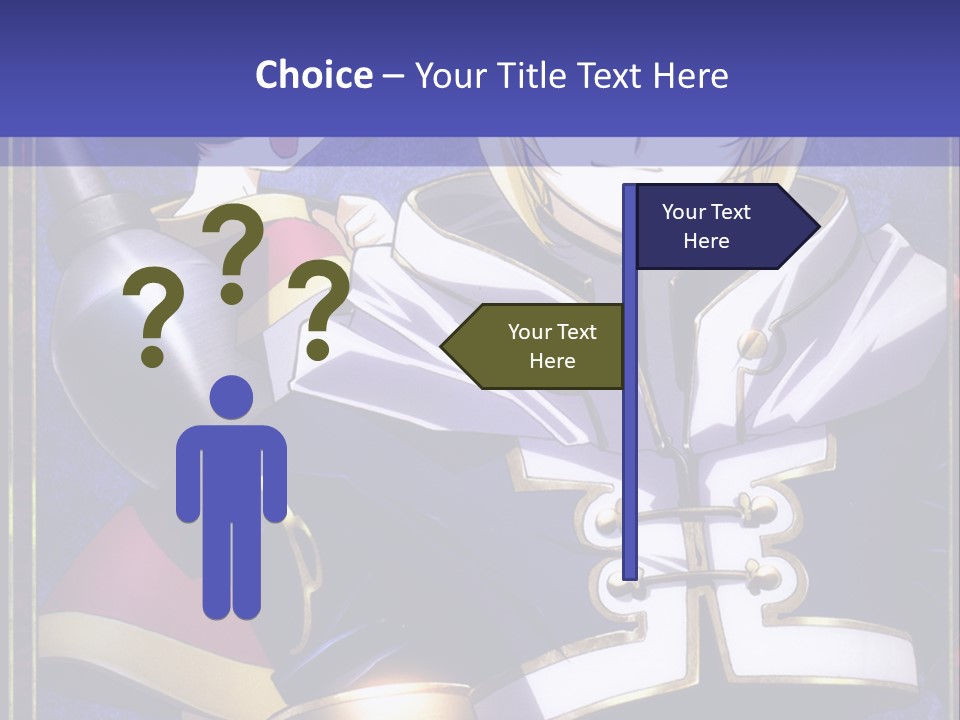 A Couple Of Anime Characters With A Blue Background PowerPoint Template