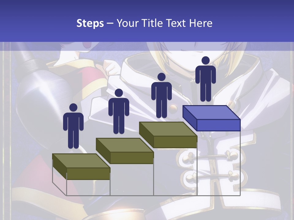 A Couple Of Anime Characters With A Blue Background PowerPoint Template