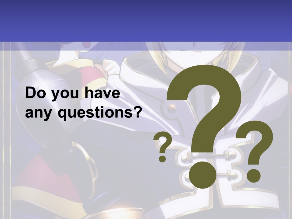 A Couple Of Anime Characters With A Blue Background PowerPoint Template