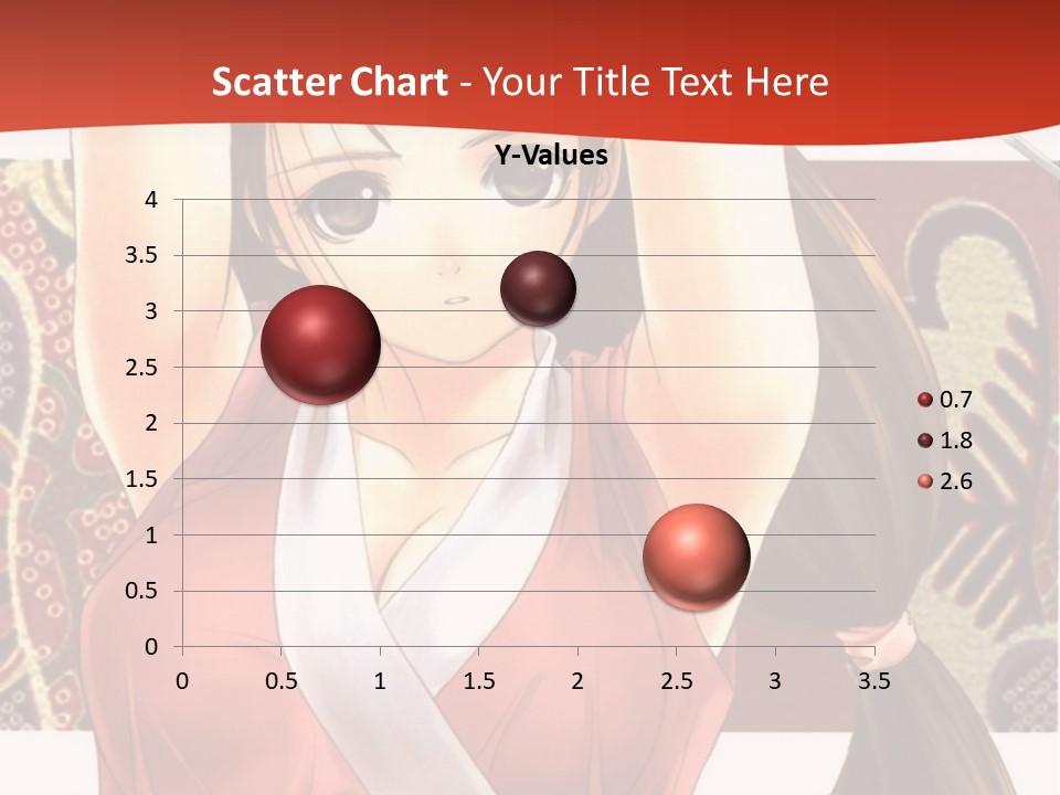 A Woman In A Red And White Dress With Her Arms Up In The Air PowerPoint Template