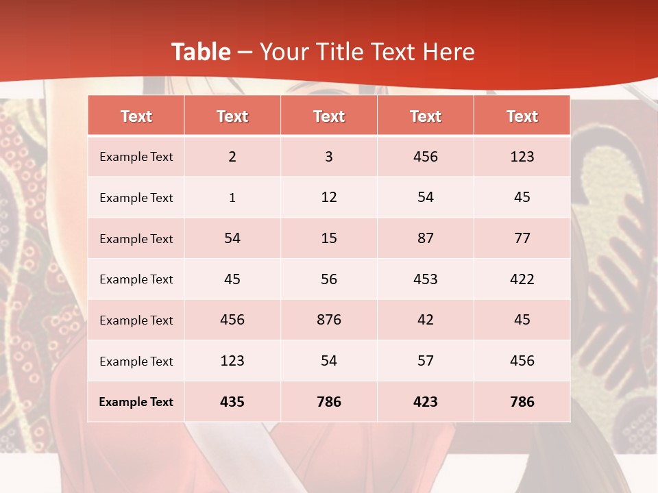 A Woman In A Red And White Dress With Her Arms Up In The Air PowerPoint Template