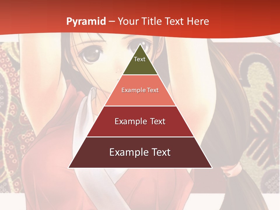 A Woman In A Red And White Dress With Her Arms Up In The Air PowerPoint Template