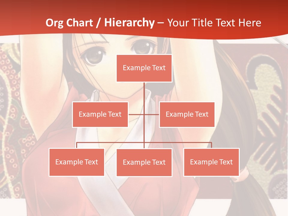 A Woman In A Red And White Dress With Her Arms Up In The Air PowerPoint Template