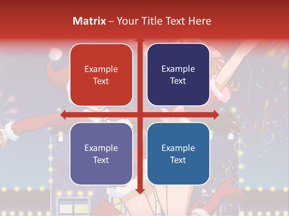 A Couple Of Anime Characters Dancing In Front Of Fireworks PowerPoint Template