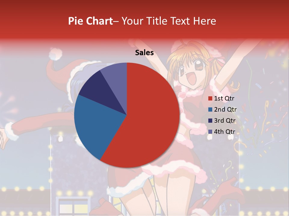 A Couple Of Anime Characters Dancing In Front Of Fireworks PowerPoint Template