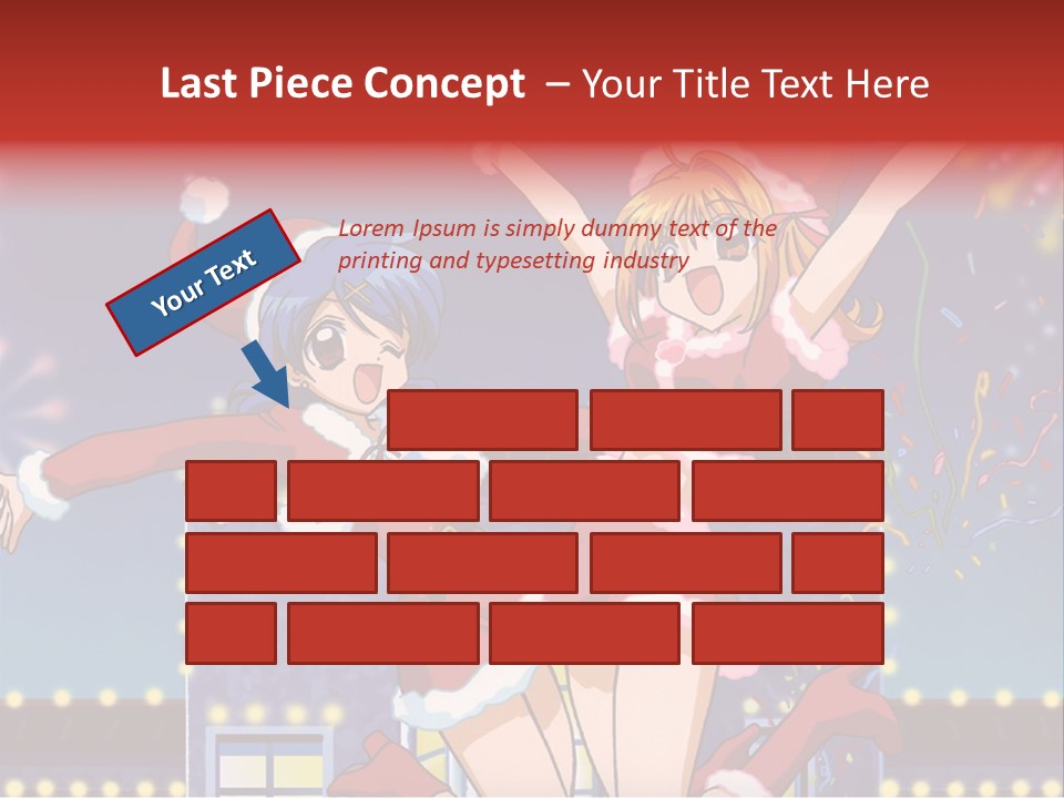 A Couple Of Anime Characters Dancing In Front Of Fireworks PowerPoint Template