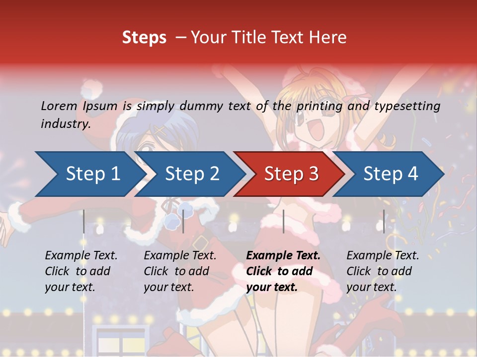 A Couple Of Anime Characters Dancing In Front Of Fireworks PowerPoint Template