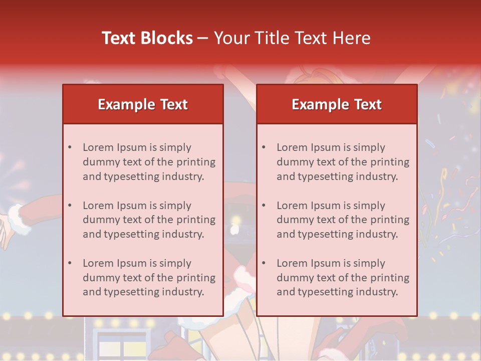 A Couple Of Anime Characters Dancing In Front Of Fireworks PowerPoint Template