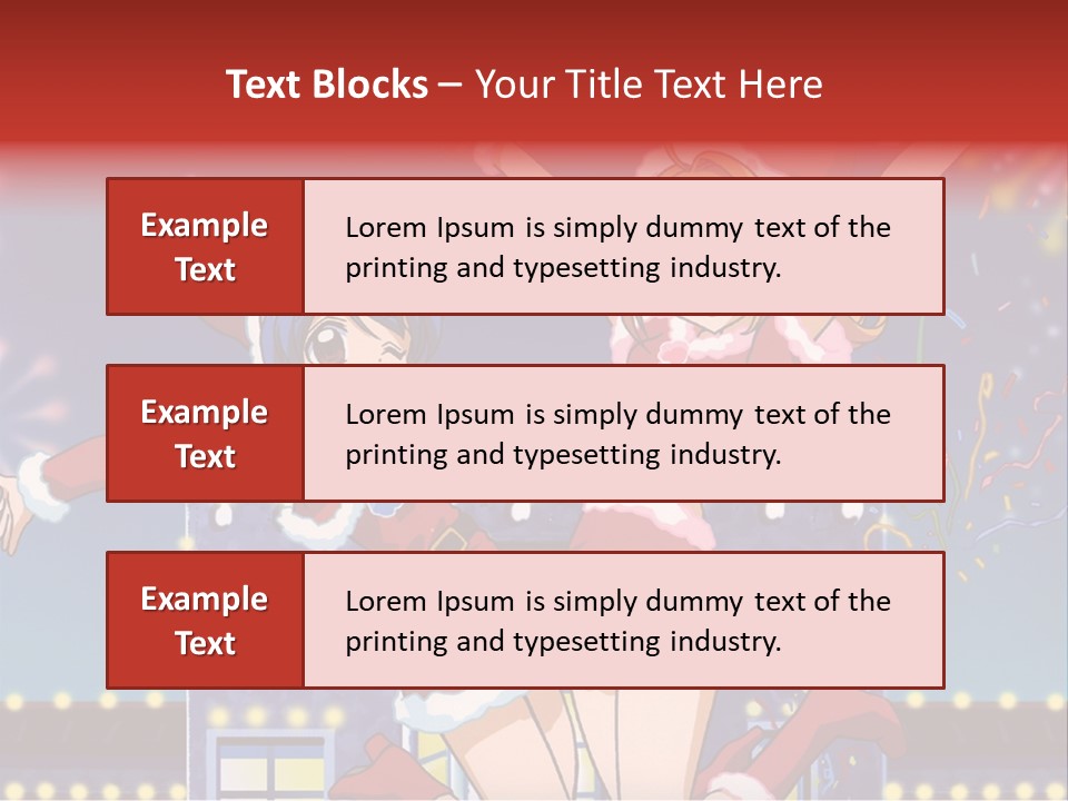 A Couple Of Anime Characters Dancing In Front Of Fireworks PowerPoint Template