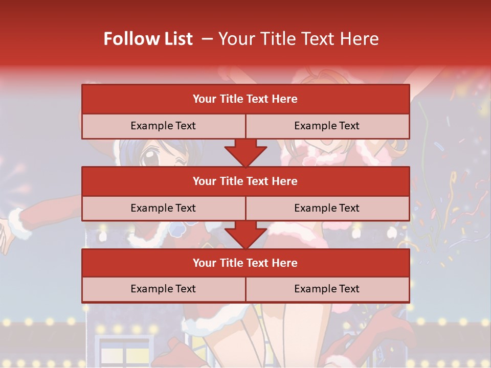 A Couple Of Anime Characters Dancing In Front Of Fireworks PowerPoint Template