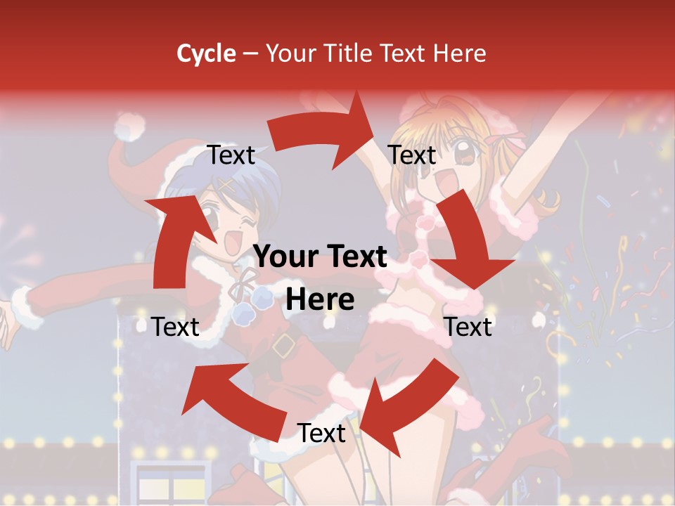 A Couple Of Anime Characters Dancing In Front Of Fireworks PowerPoint Template