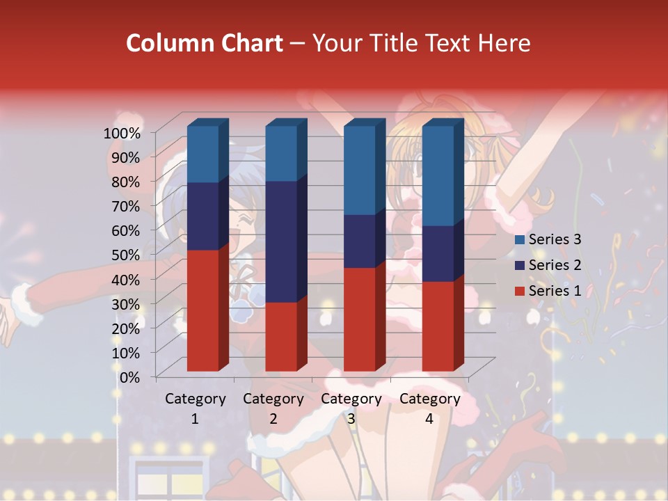 A Couple Of Anime Characters Dancing In Front Of Fireworks PowerPoint Template