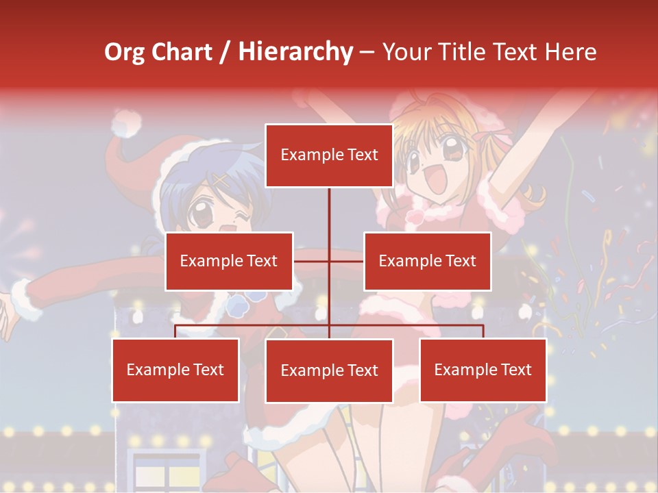 A Couple Of Anime Characters Dancing In Front Of Fireworks PowerPoint Template