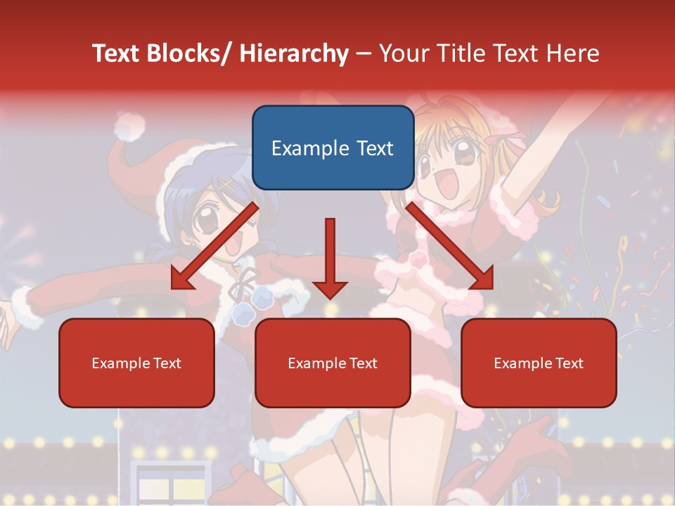 A Couple Of Anime Characters Dancing In Front Of Fireworks PowerPoint Template