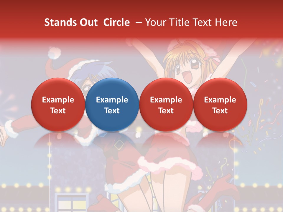 A Couple Of Anime Characters Dancing In Front Of Fireworks PowerPoint Template