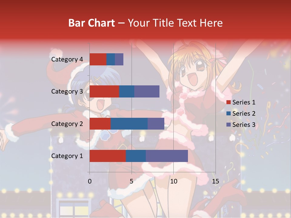 A Couple Of Anime Characters Dancing In Front Of Fireworks PowerPoint Template