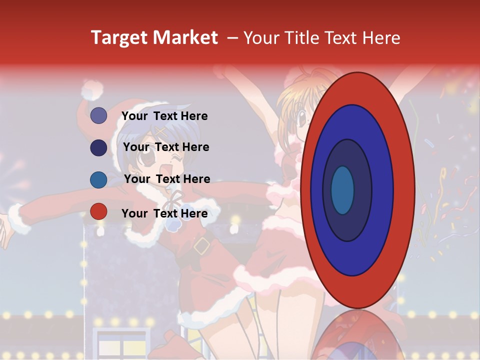 A Couple Of Anime Characters Dancing In Front Of Fireworks PowerPoint Template