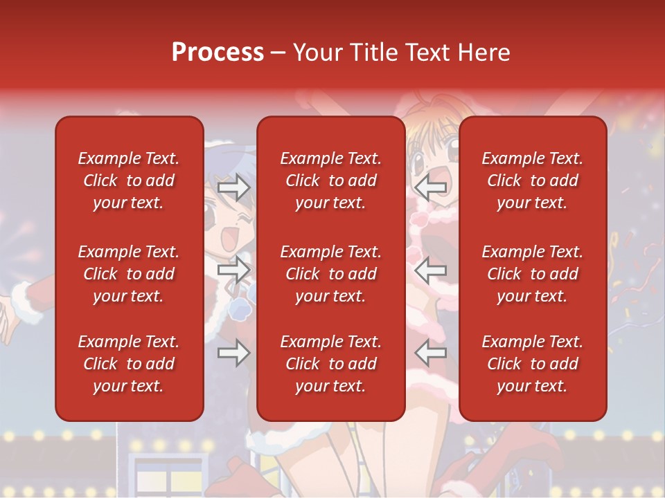 A Couple Of Anime Characters Dancing In Front Of Fireworks PowerPoint Template