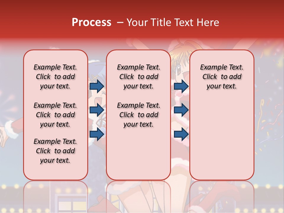 A Couple Of Anime Characters Dancing In Front Of Fireworks PowerPoint Template