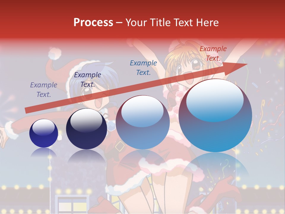 A Couple Of Anime Characters Dancing In Front Of Fireworks PowerPoint Template