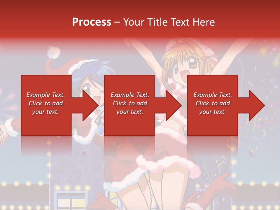 A Couple Of Anime Characters Dancing In Front Of Fireworks PowerPoint Template
