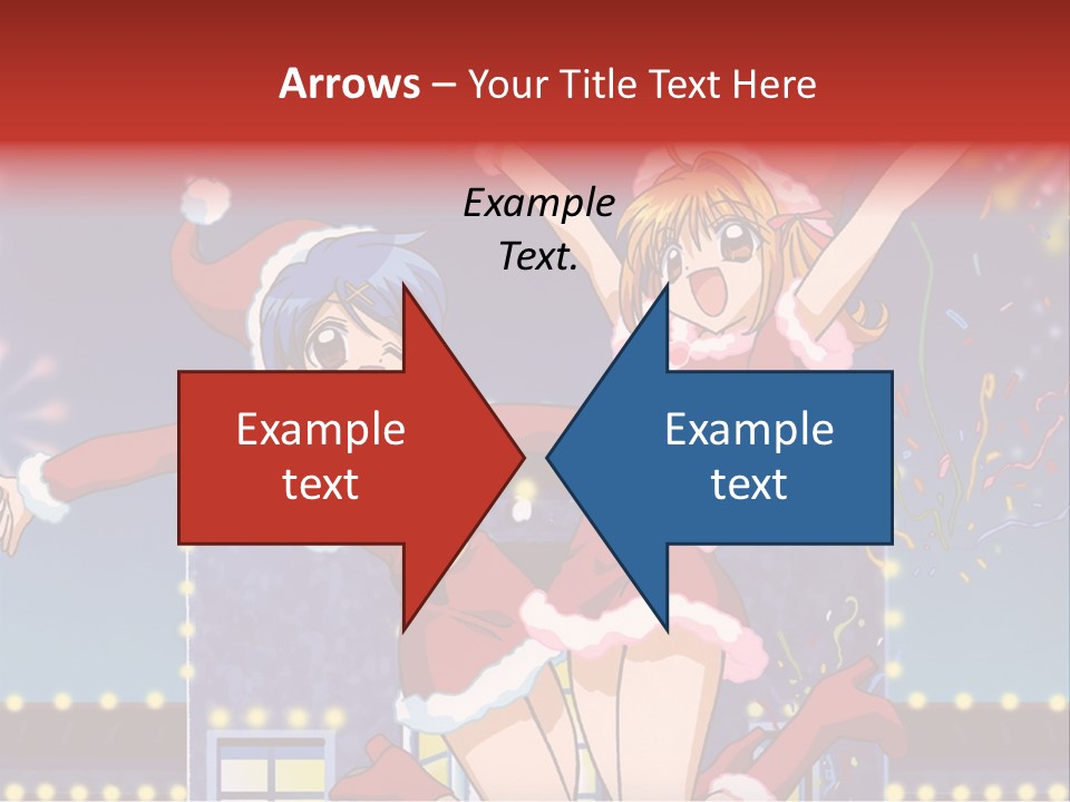 A Couple Of Anime Characters Dancing In Front Of Fireworks PowerPoint Template