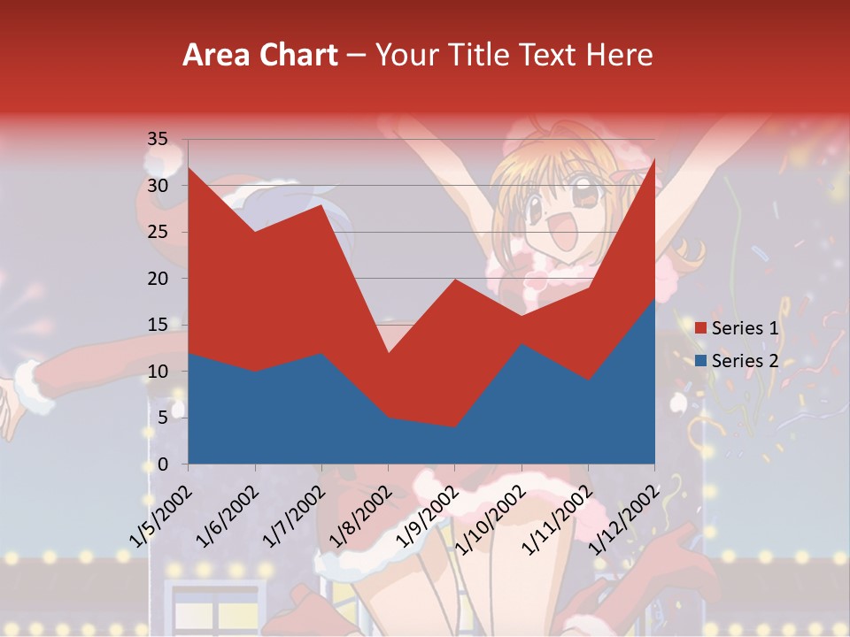 A Couple Of Anime Characters Dancing In Front Of Fireworks PowerPoint Template