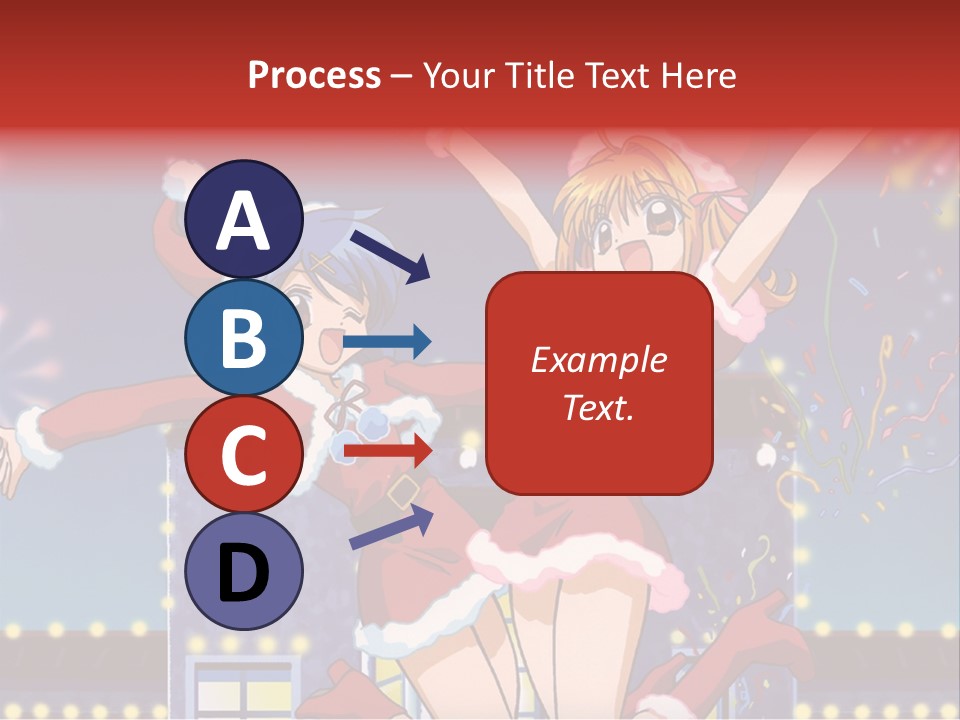 A Couple Of Anime Characters Dancing In Front Of Fireworks PowerPoint Template