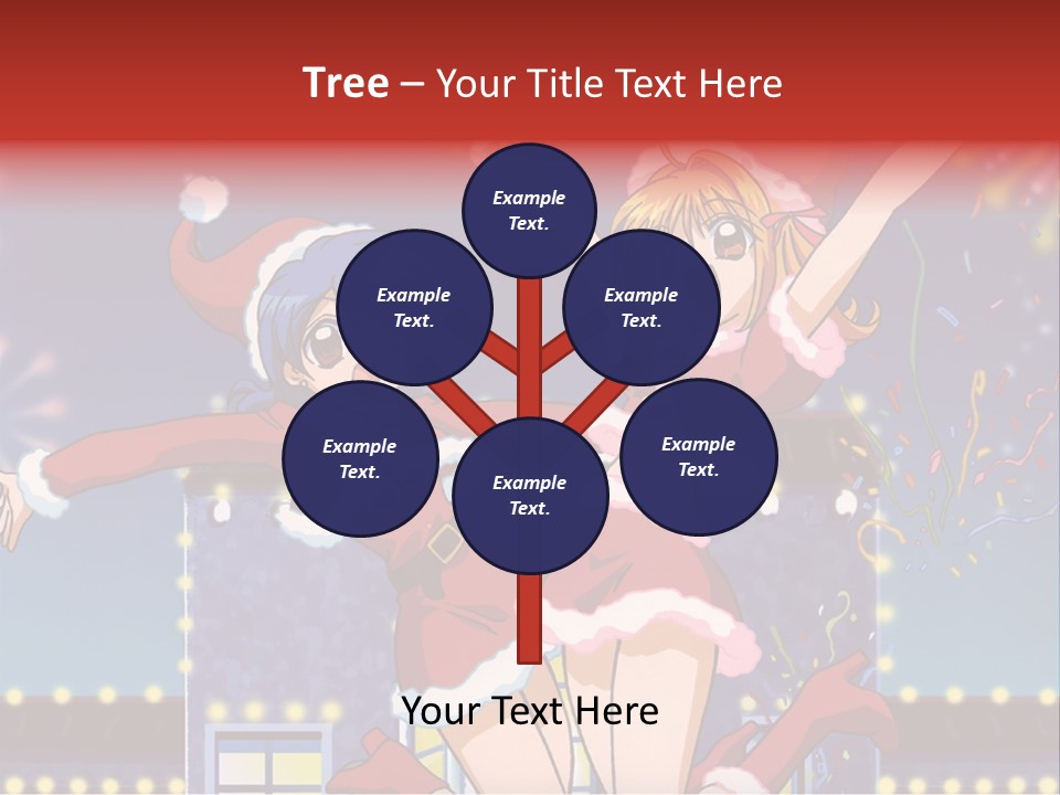 A Couple Of Anime Characters Dancing In Front Of Fireworks PowerPoint Template