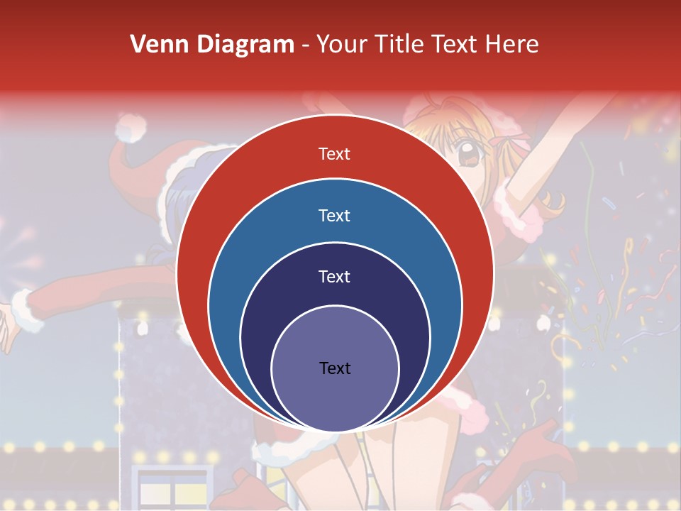 A Couple Of Anime Characters Dancing In Front Of Fireworks PowerPoint Template