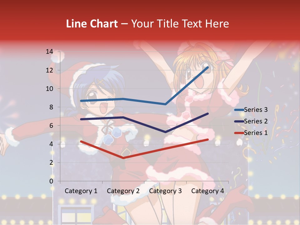 A Couple Of Anime Characters Dancing In Front Of Fireworks PowerPoint Template