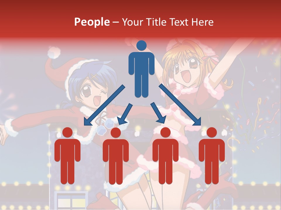 A Couple Of Anime Characters Dancing In Front Of Fireworks PowerPoint Template