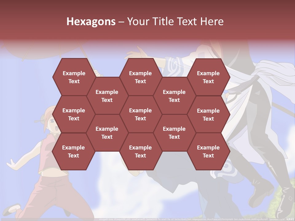 A Group Of People With An Umbrella In The Air PowerPoint Template