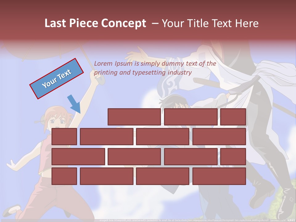 A Group Of People With An Umbrella In The Air PowerPoint Template