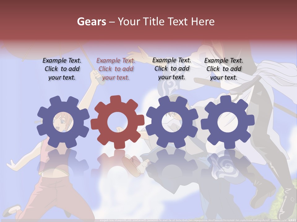 A Group Of People With An Umbrella In The Air PowerPoint Template