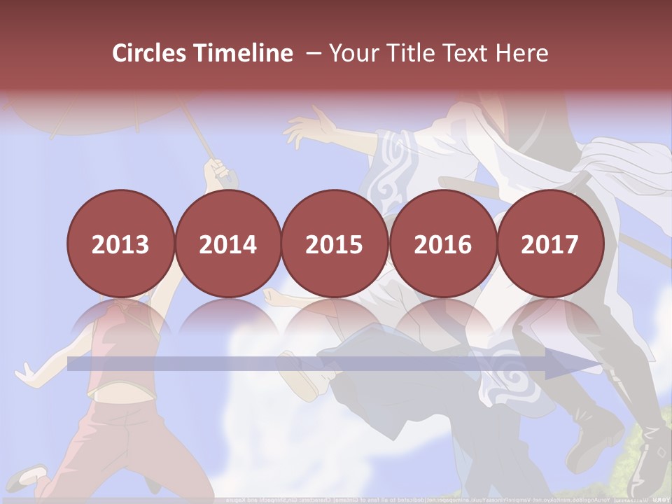 A Group Of People With An Umbrella In The Air PowerPoint Template