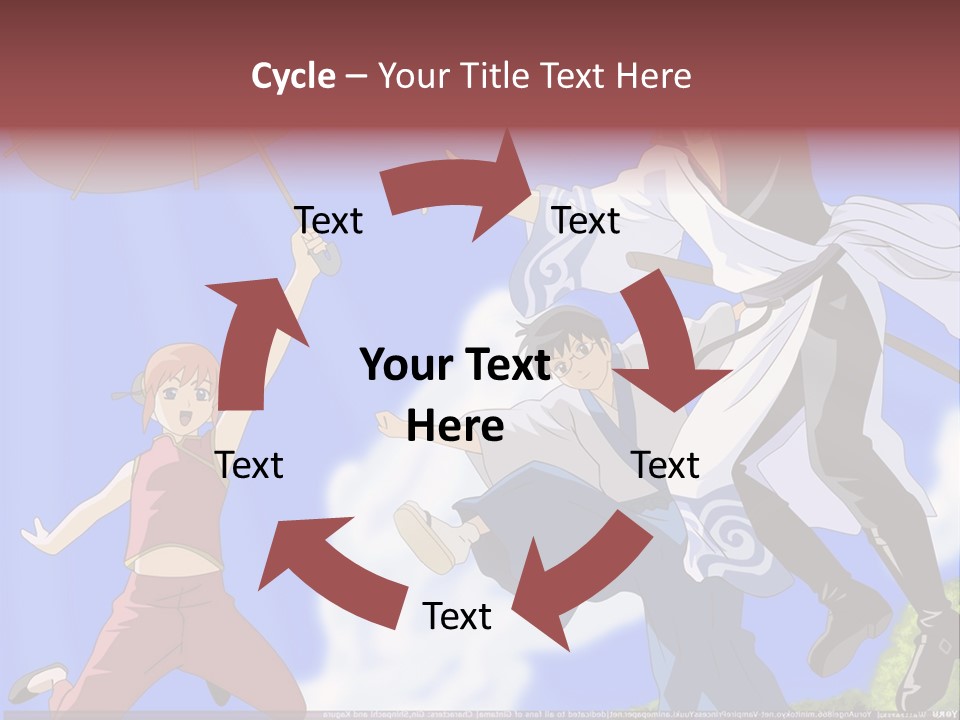 A Group Of People With An Umbrella In The Air PowerPoint Template