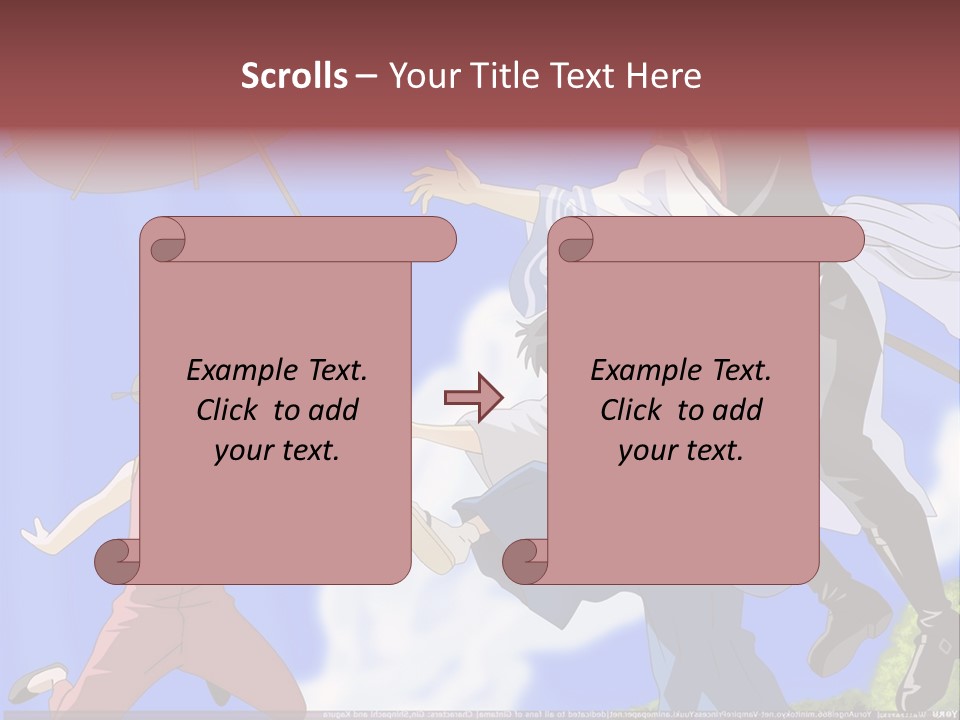 A Group Of People With An Umbrella In The Air PowerPoint Template