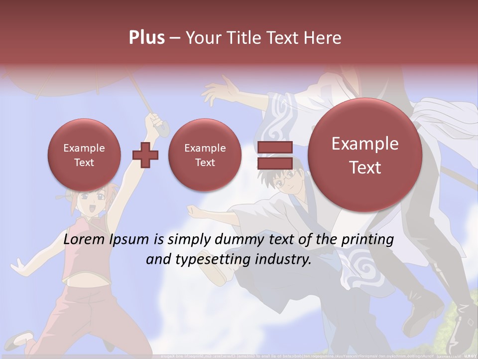 A Group Of People With An Umbrella In The Air PowerPoint Template