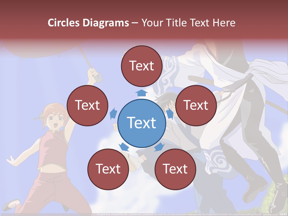 A Group Of People With An Umbrella In The Air PowerPoint Template