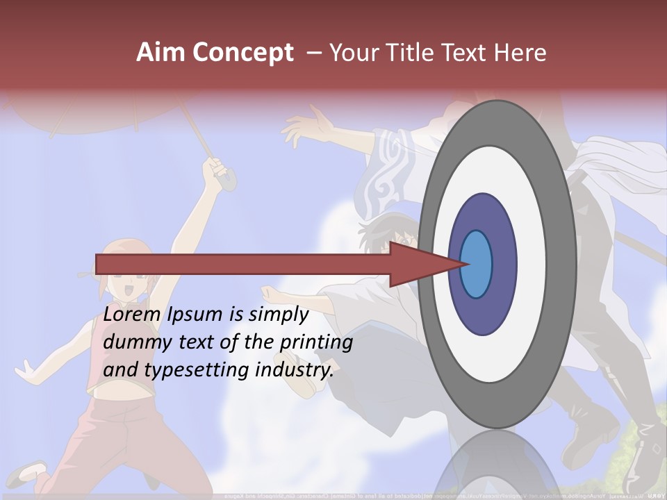 A Group Of People With An Umbrella In The Air PowerPoint Template