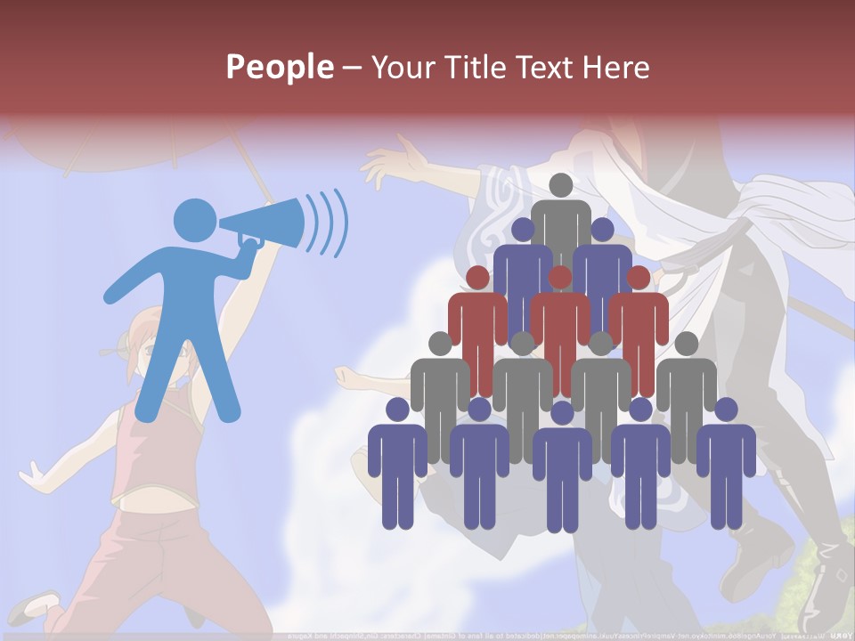 A Group Of People With An Umbrella In The Air PowerPoint Template