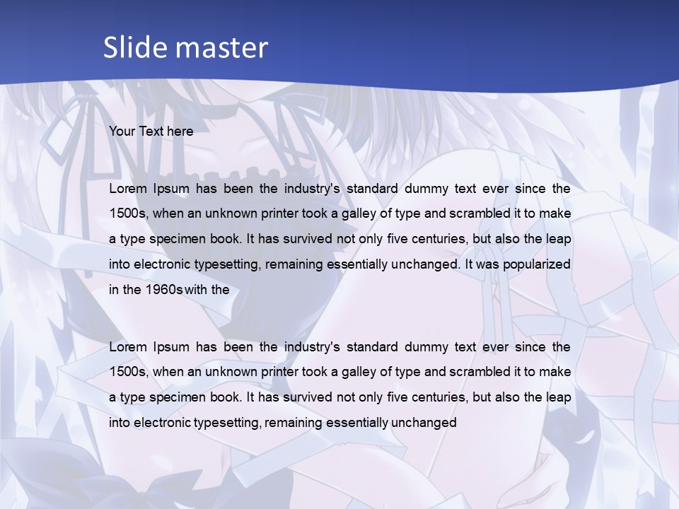 A Girl In A Blue Dress Is Sitting On The Ground PowerPoint Template